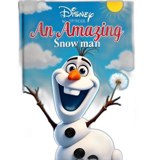 3d render, snow, second, image, book, cover, featuring, character transparent PNG cut-out