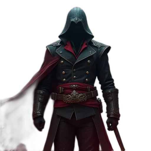jacket, sword, staff, mask transparent PNG cut-out