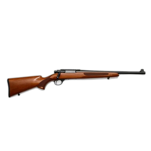 weapon, 3d render, wooden, rifle, smooth, polished, finish, curved transparent PNG cut-out