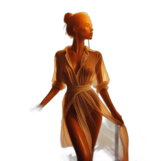 dress, staff, jewelry, concept art, photorealistic, fantasy art, oil painting, sunset transparent PNG cut-out