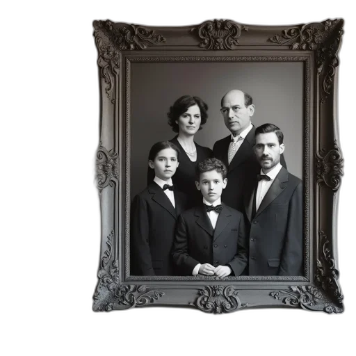 furniture, umbrella, crown, staff, framed, black, white, photograph transparent PNG cut-out