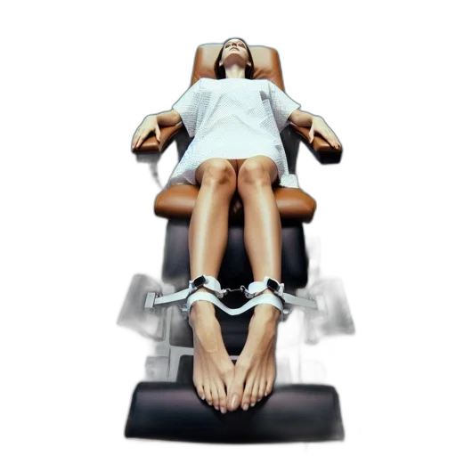 furniture, robot, concept art, 3d render, woman, medical, exam, room transparent PNG cut-out