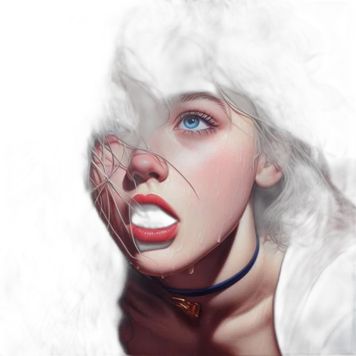 face, mask, creature, photorealistic, fantasy art, concept art, watercolor, neon lights transparent PNG cut-out