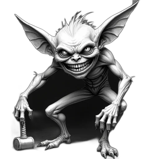 staff, creature, face, mask, concept art, fantasy art, comic book art, pencil sketch transparent PNG cut-out