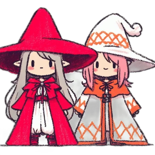 hat, staff, weapon, dress, pixel art, concept art, anime, watercolor transparent PNG cut-out