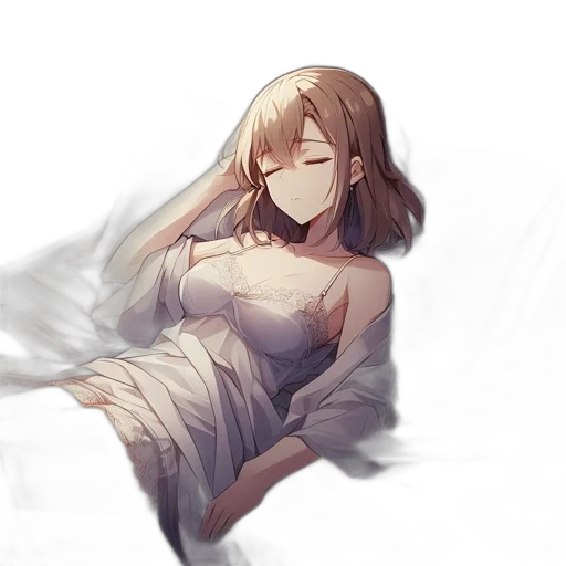 dress, mask, creature, hair, pixel art, watercolor, concept art, anime transparent PNG cut-out