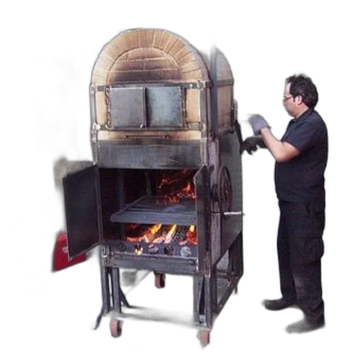food, furniture, staff, fire, man, black, stands, next transparent PNG cut-out