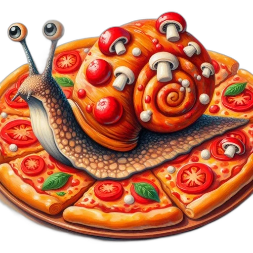 food, jewelry, concept art, 3d render, photorealistic, pixel art, whimsical, snail transparent PNG cut-out