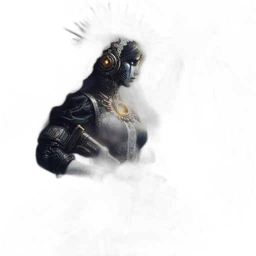 robot, mask, creature, face, concept art, fantasy art, comic book art, photorealistic transparent PNG cut-out