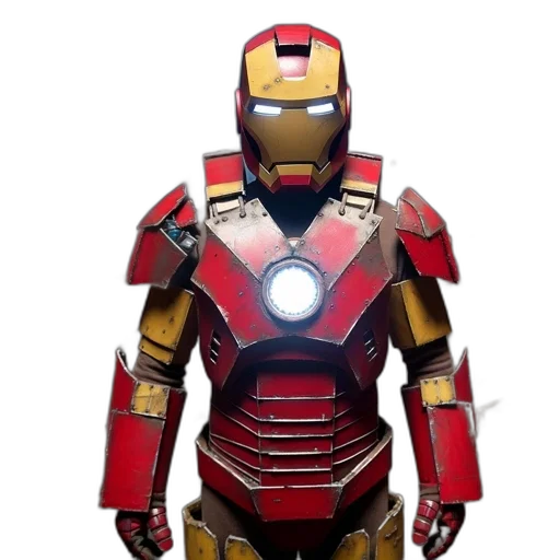 robot, 3d render, concept art, comic book art, individual, wears, costume, inspired transparent PNG cut-out