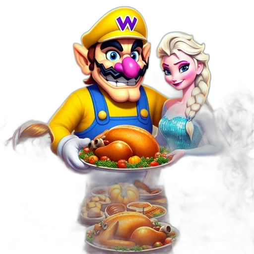 food, crown, concept art, 3d render, pixel art, fantasy art, fire, animated transparent PNG cut-out