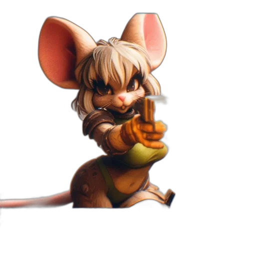 weapon, staff, animal, concept art, 3d render, photorealistic, cartoon, anthropomorphic transparent PNG cut-out