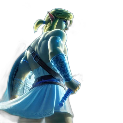 sword, staff, concept art, 3d render, blue, green, pastel, elfin transparent PNG cut-out