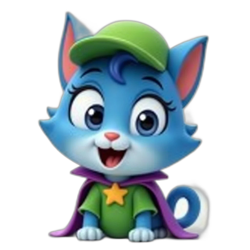 staff, animal, creature, face, 3d render, concept art, cartoon, fantasy art transparent PNG cut-out