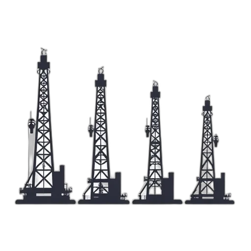 jewelry, concept art, 3d render, monochrome, collection, four, stylized, oil transparent PNG cut-out