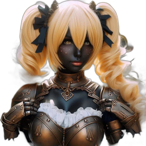 mask, face, robot, fantasy art, 3d render, concept art, anime, dark transparent PNG cut-out