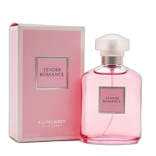 bottle, ralph, lauren, tender, romance, perfume, pink, label transparent PNG cut-out