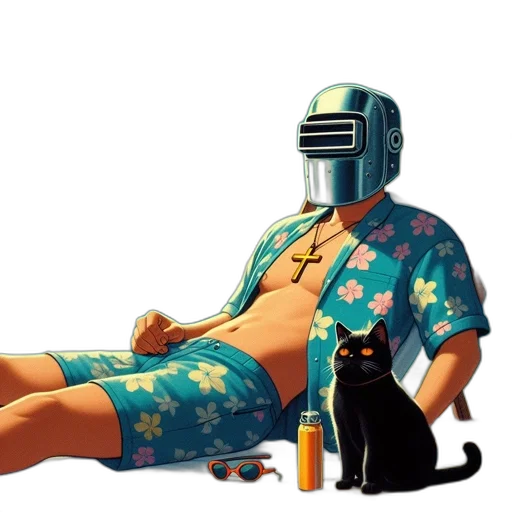 robot, animal, vaporwave, cyberpunk, concept art, pixel art, outer space, underwater transparent PNG cut-out