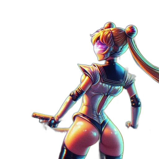 robot, weapon, staff, sword transparent PNG cut-out