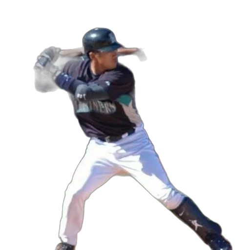 staff, photorealistic, 3d render, concept art, baseball, player, black, white transparent PNG cut-out