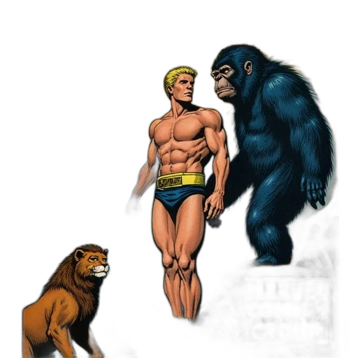 comic book art, concept art, fantasy art, cartoon, vintage, comic, book, cover transparent PNG cut-out
