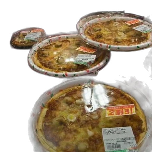 food, variety, packaged, quiches, price, tags, japanese, displayed transparent PNG cut-out