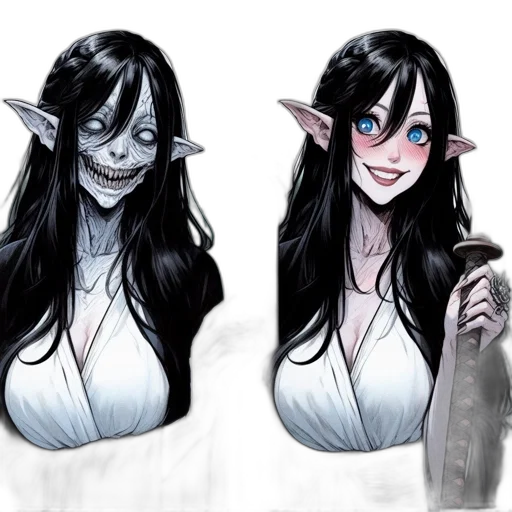 concept art, fantasy art, comic book art, 3d render, dark, monochrome, blue, pastel transparent PNG cut-out
