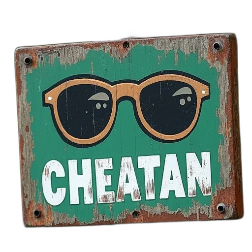jacket, hat, crown, creature, weathered, wooden, sign, pair transparent PNG cut-out