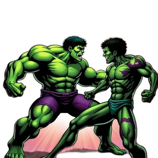comic book art, concept art, green, comic, book, cover, featuring, two transparent PNG cut-out