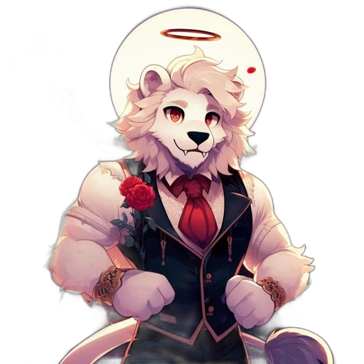 staff, flower, jacket, dress, pixel art, concept art, anime, watercolor transparent PNG cut-out