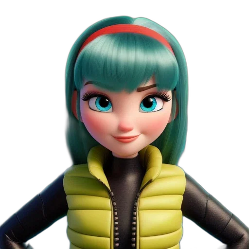jacket, robot, face, staff, 3d render, cartoon, concept art, anime transparent PNG cut-out