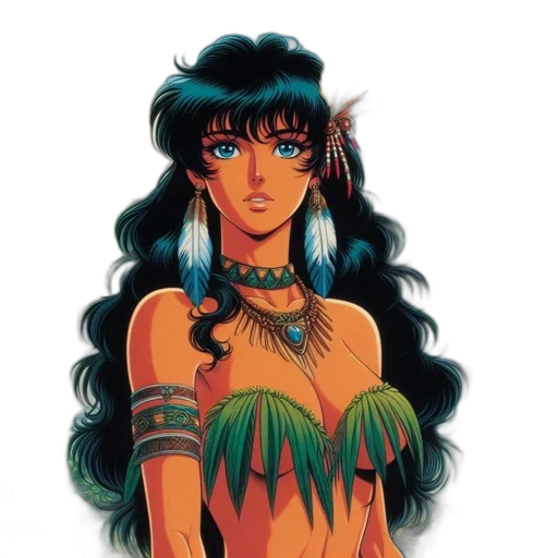 jewelry, fantasy art, concept art, pixel art, anime, green, neon, feathered-adorned transparent PNG cut-out
