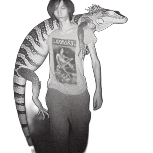 creature, animal, dragon, weapon, photorealistic, vaporwave, concept art, 3d render transparent PNG cut-out