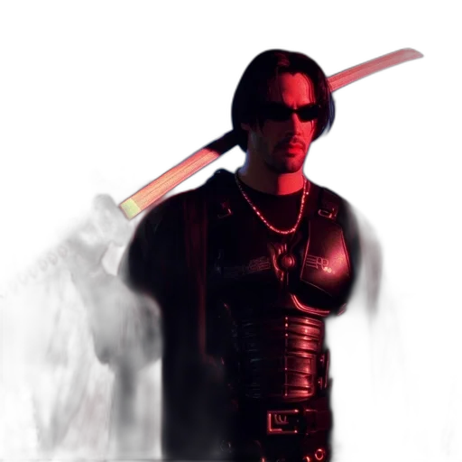 sword, weapon, staff, robot transparent PNG cut-out