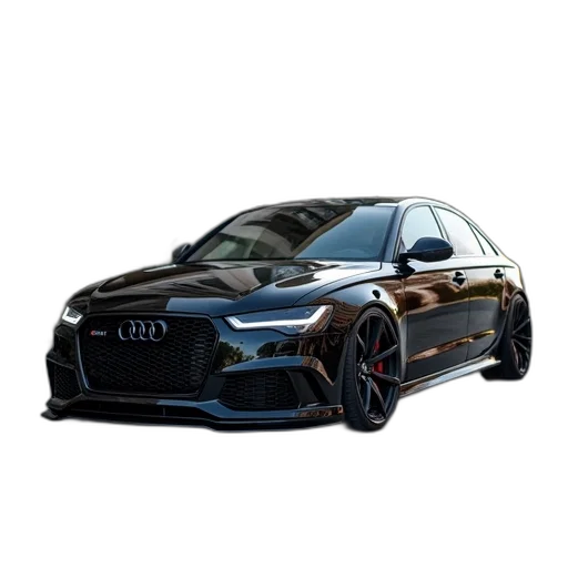 car, photorealistic, 3d render, black transparent PNG cut-out
