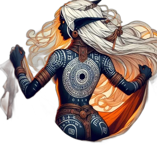 robot, mask, dress, hair, fantasy art, concept art, comic book art, pixel art transparent PNG cut-out