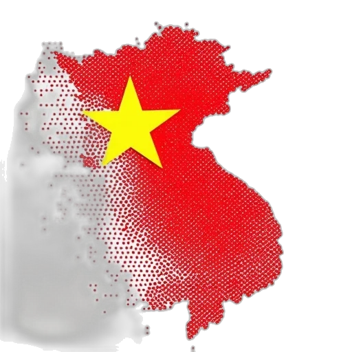 vietnam, map, dotted, halftone transparent PNG cut-out