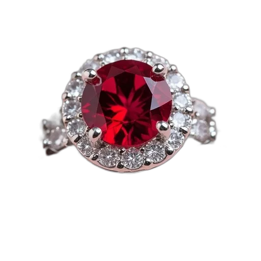 jewelry, crown, red, close-up, image, ring, featuring, large transparent PNG cut-out