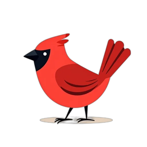 animal, staff, concept art, 3d render, cartoon, pixel art, red, stylized transparent PNG cut-out