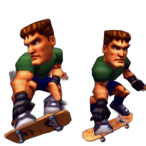 3d render, concept art, pixel art, photorealistic, two, similar, scenes, depict transparent PNG cut-out
