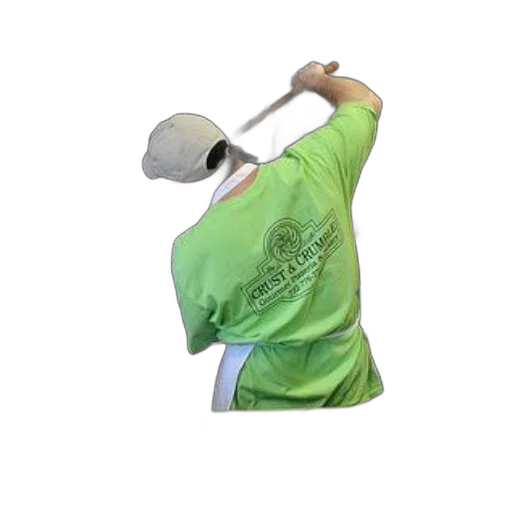 staff, 3d render, photorealistic, person, green, shirt, crust, crumble transparent PNG cut-out