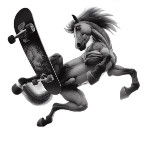 animal, hair, creature, cartoon, concept art, photorealistic, fantasy art, black transparent PNG cut-out