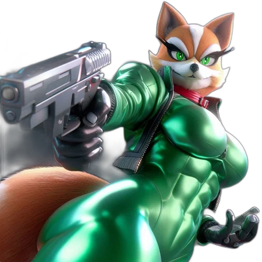 weapon, animal, 3d render, concept art, comic book art, photorealistic, green, anthropomorphic transparent PNG cut-out