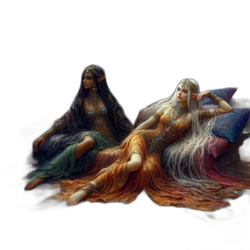 hair, creature, dress, concept art, fantasy art, 3d render, photorealistic, underwater transparent PNG cut-out