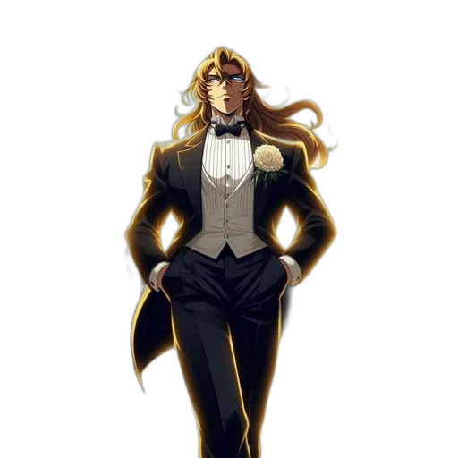 staff, dress, crown, jacket, concept art, comic book art, fantasy art, cartoon transparent PNG cut-out