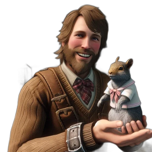 animal, staff, jacket, creature, concept art, photorealistic, 3d render, fantasy art transparent PNG cut-out