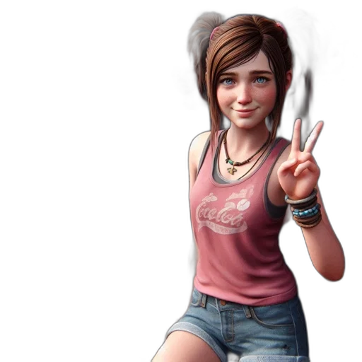 concept art, 3d render, photorealistic, fantasy art, multiple, versions, girl, coca-cola transparent PNG cut-out