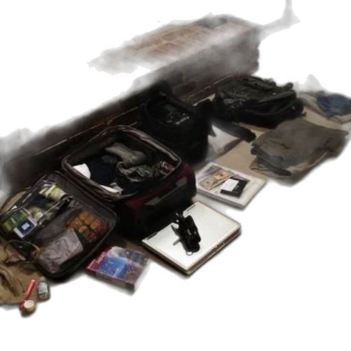car, weapon, jacket, concept art, fog, fire, suitcase, other transparent PNG cut-out