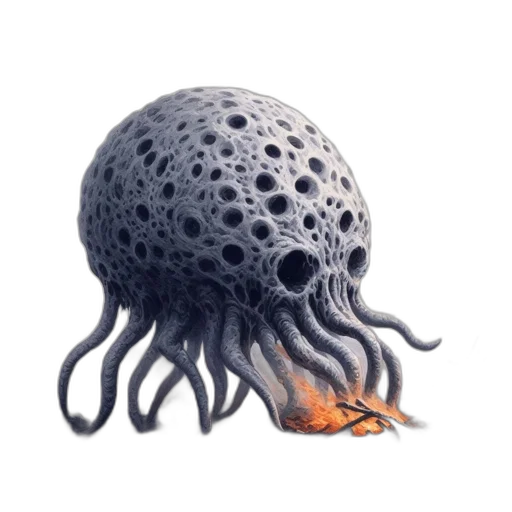 creature, animal, mask, hair, 3d render, concept art, photorealistic, fantasy art transparent PNG cut-out