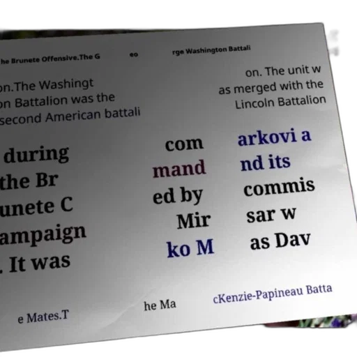 brunete, offensive, george, washington, battali, unit, merged, lincoln transparent PNG cut-out